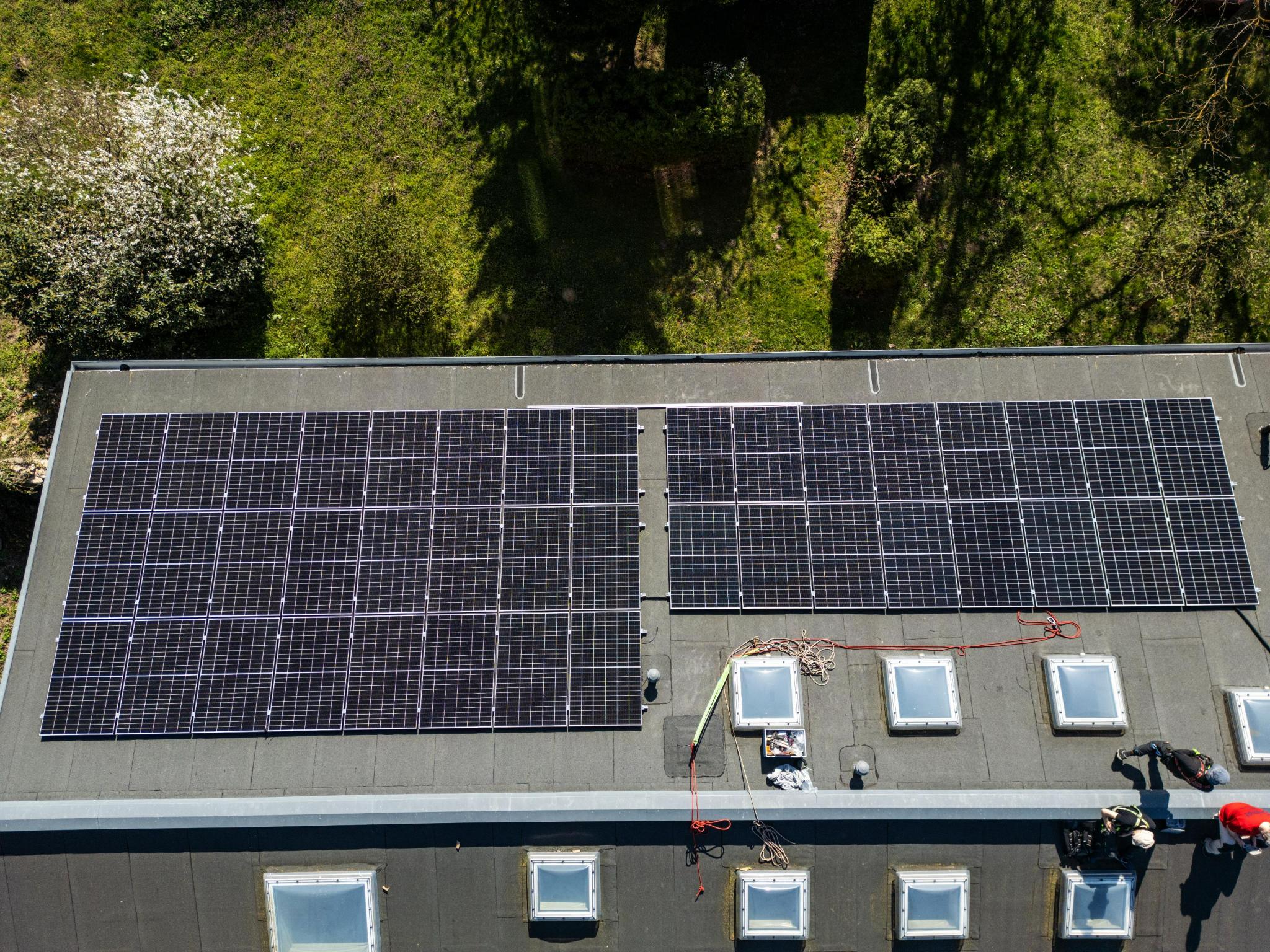 Flachdach mit Südausrichtung