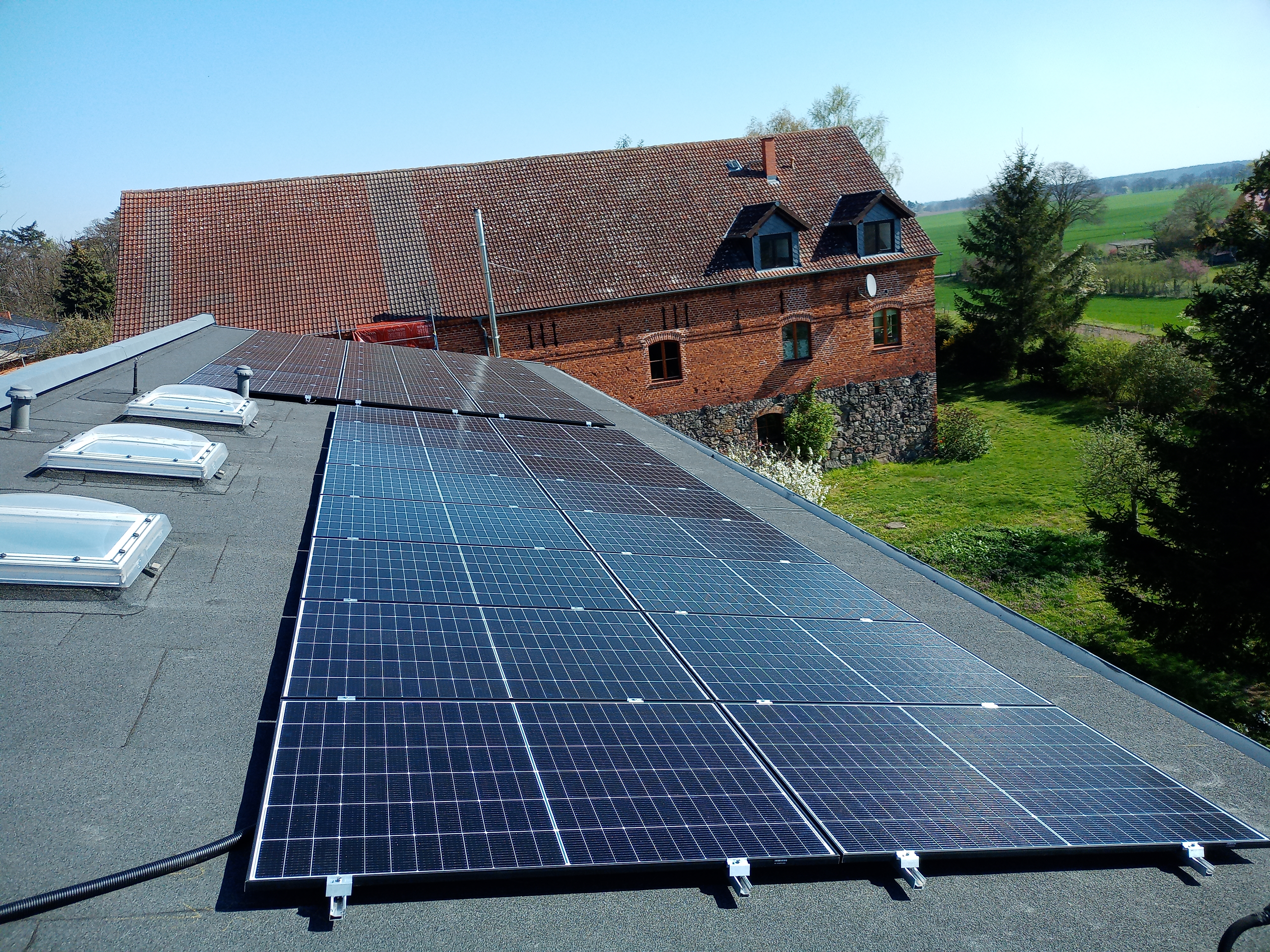 Flachdach mit Südausrichtung